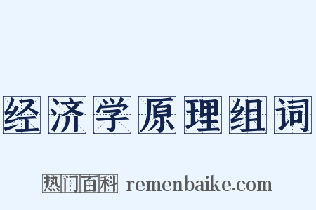 经济学原理组词是什么意思的图片